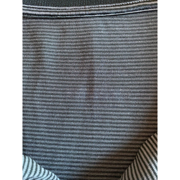 Walter Hagen men’s polo shirt size 2XL XXL gray black stripe long sleeve Flaw - Picture 7 of 12